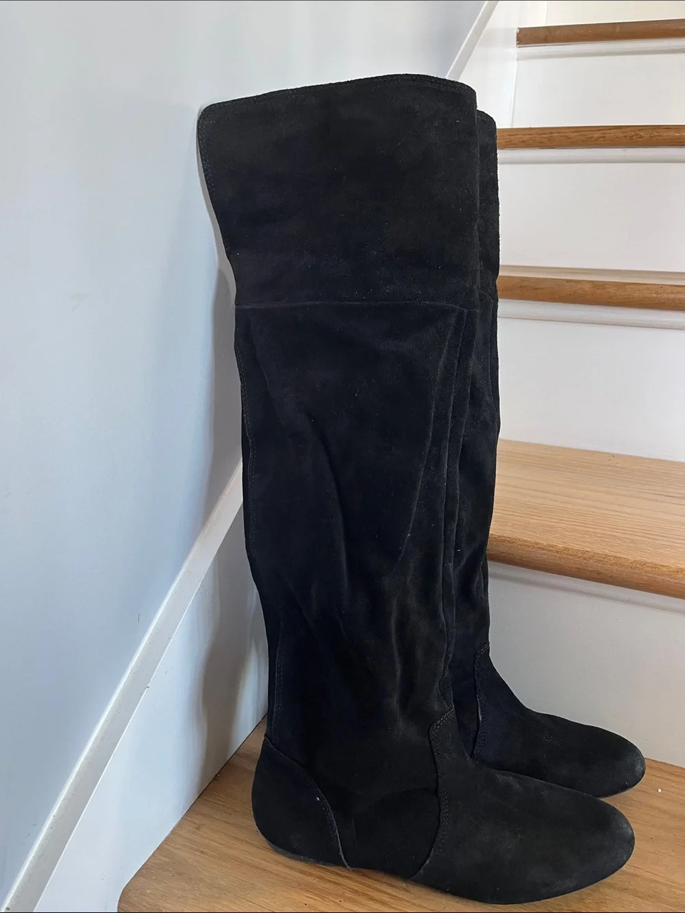 Gianni Bini Black Suede Over-the-Knee Boots